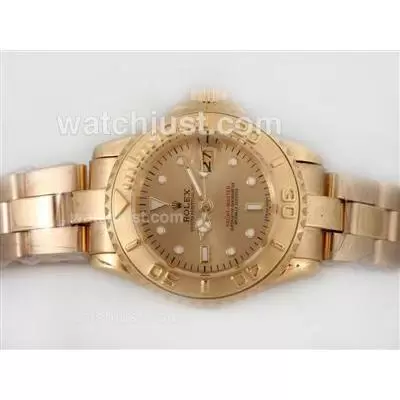 Rolex Yacht Master Automatic Full Gold With Golden Dial