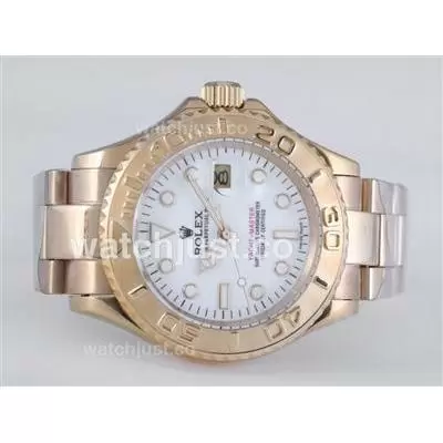 Rolex Yacht Master Automatic Full Gold With White Dial