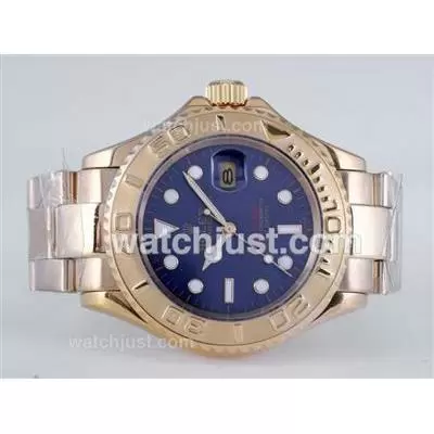 Rolex Yacht Master Automatic Full Gold With Blue Dial