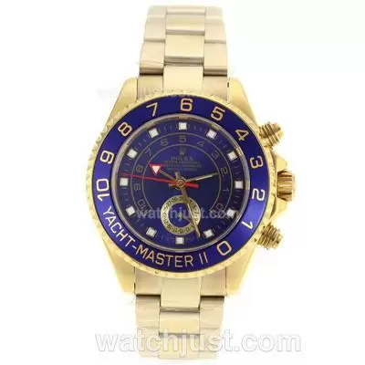 Rolex Yacht Master Ii Automatic Full Gold With Blue Dial