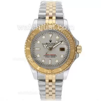 Rolex Yacht Master Automatic Two Tone With Granite Dial