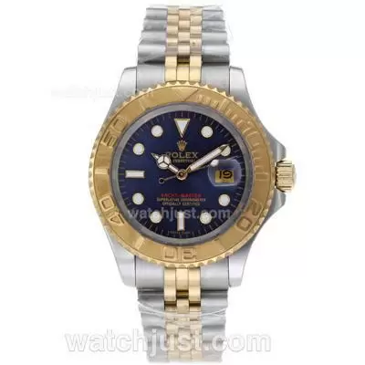 Rolex Yacht Master Automatic Two Tone With Blue Dial