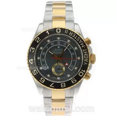 Rolex Yacht Master Ii Automatic Two Tone With Black Mop Dial S/s Same Structure As Eta Version High Quality