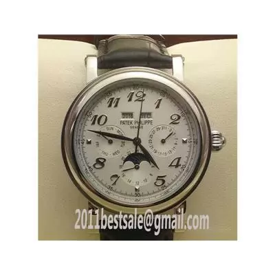 Patek Philippe Complications White Dial Stainless Steel Case