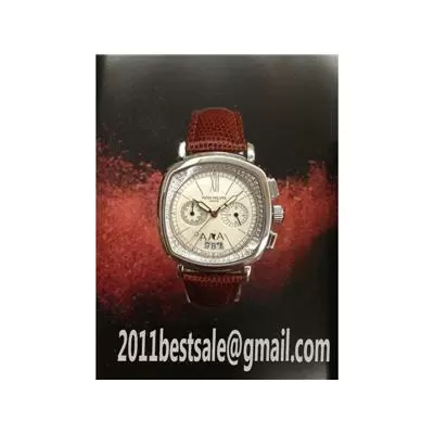 Patek Philippe Gondolo White Dial Maroon Snakeskin Leather Strap