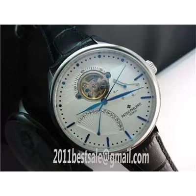 Patek Philippe Tourbillon Design White Dial Blue Numerals