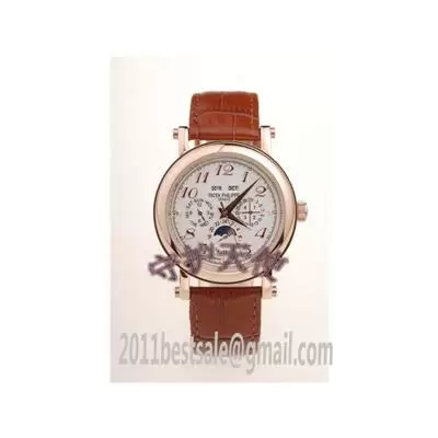 Patek Philippe Grand Complications Perpetual Calendar White Dial Rose Gold Case