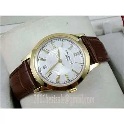 Swiss Patek Philippe Watches Swiss Eta 2824 Movement Silver Dial