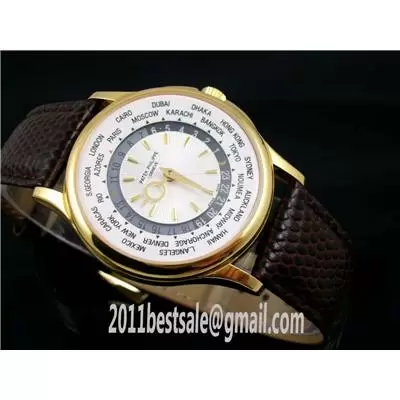 Patek Philippe Complications Swiss 2824 Movement White Dial Full Gold Case