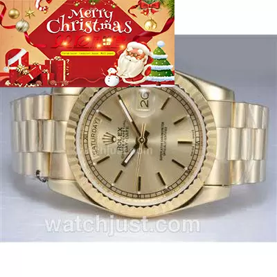 Rolex Day Date Automatic Full Gold With Golden Dial