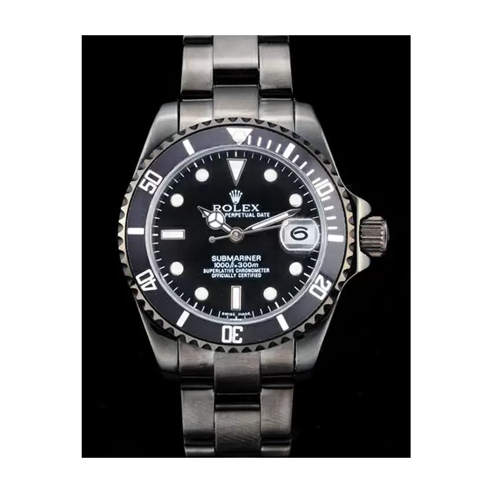 Swiss Rolex Submariner Wide Lady Black Bezel Black Dial Tachymeter Best Luxury Watches