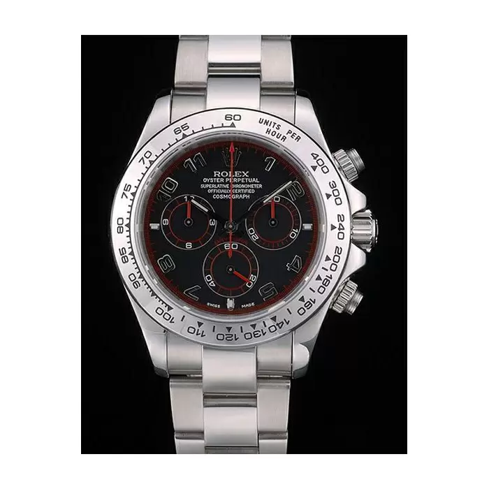 Swiss Rolex Daytona Stainless Steel Bracelet Black Dial Best Luxury Watches