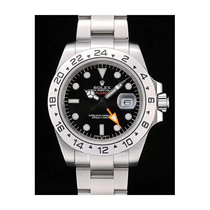 Swiss Rolex Explorer Stainless Steel Bezel Black Dial Tachymeter Best Luxury Watches