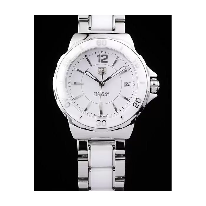 Swiss Tag Heuer Formula 1 White Ceramic Bezel White Dial Best Luxury Watches