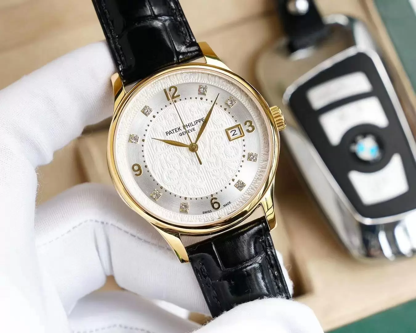 Swiss Patek Philippe With Leather Strap