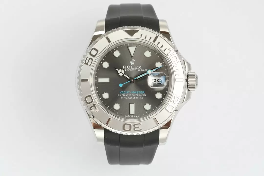 Swiss Rolex Yacht Master Grey Dial Stainless Steel Case And Bracelet