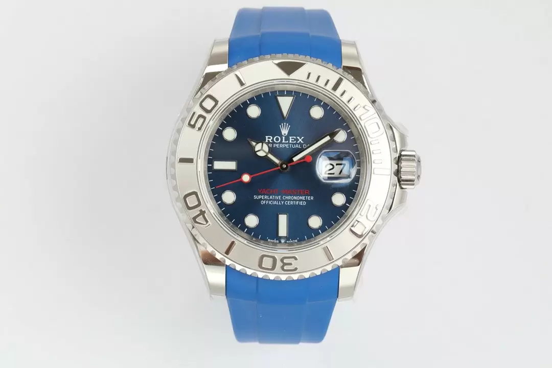 Swiss Rolex Yacht Master Blue Dial Stainless Steel Case And Bracelet