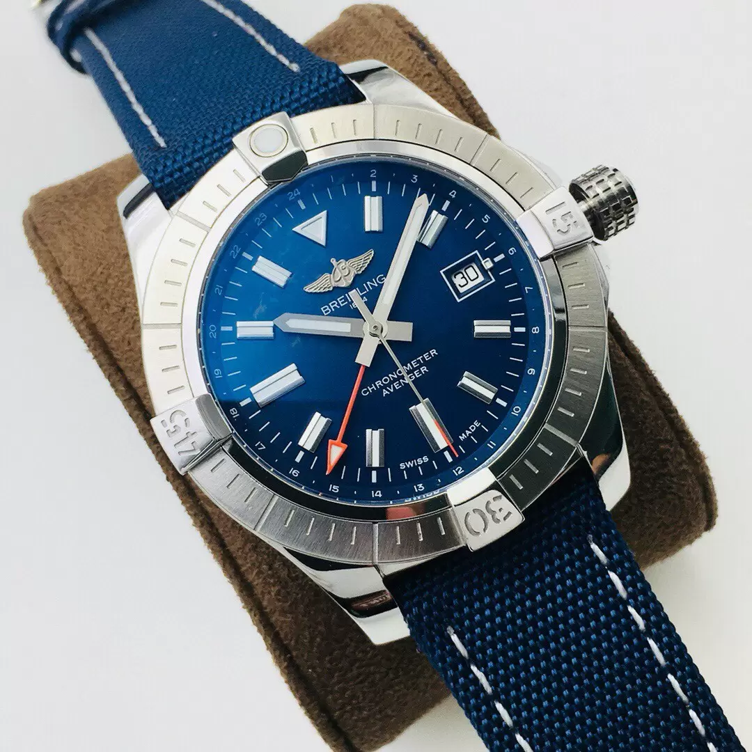 Swiss Breitling Chronomat Blue Dial With Nylon Strap